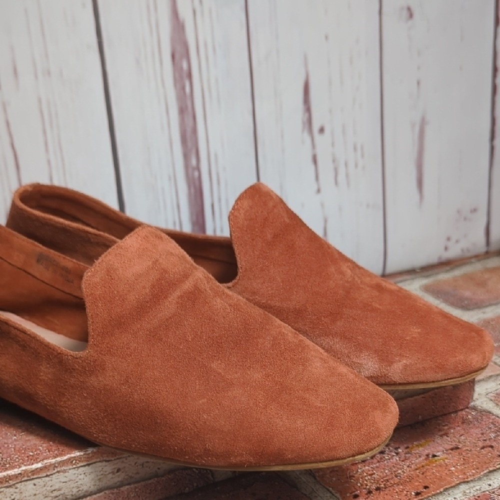 Chinese Laundry Burnt Orange Rust Suede Loafers Flats Fall Boho Women's Size 7.5 - Picture 3 of 16